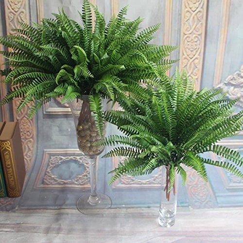 Artificial Lifelike Large Boston Fern Plants Green Grass Indoor & Outdoor Decor Artificial Lifelike Large Boston Fern Plants Green Grass Indoor & Outdoor Decor